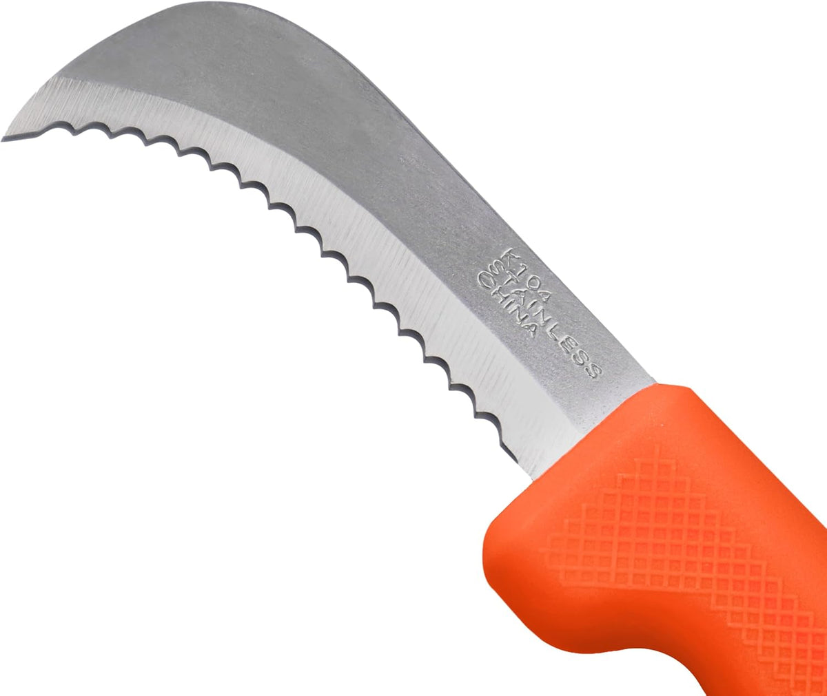 The Zenport K104-O Harvest Utility Knife is a versatile and durable tool designed for efficient cutting tasks in gardening, landscaping, and beyond. With a 3-inch curved, hooked serrated blade made of stainless steel, this knife is perfect for harvesting fruits, vegetables, and herbs. Its sharp, durable blade effortlessly cuts through tough materials like sod, stems, roots, and vines, making it an invaluable tool for gardeners, landscapers, and outdoor workers.

This knife is particularly effective for cut