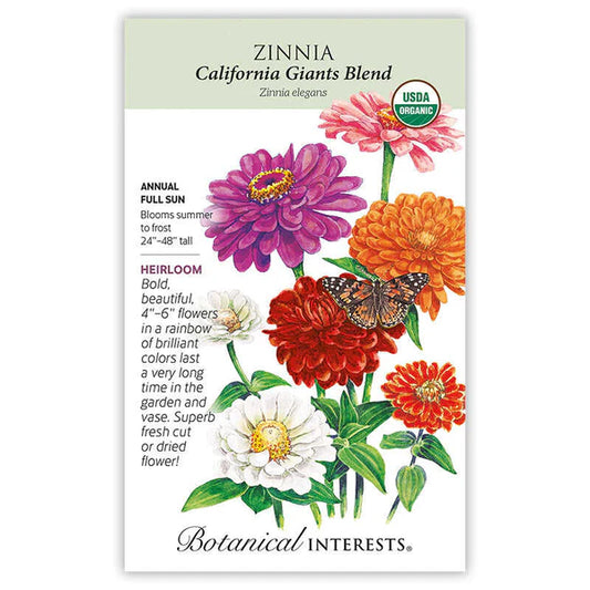 Zinnia Seed - California Giants Blend