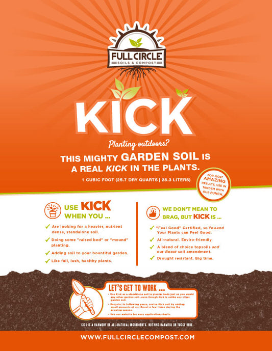 This Mighty Garden Soil is a Real Kick in the Plants. Our nutritious garden soil is perfect for adding nutritious soil to your garden or for raised-bed gardening.